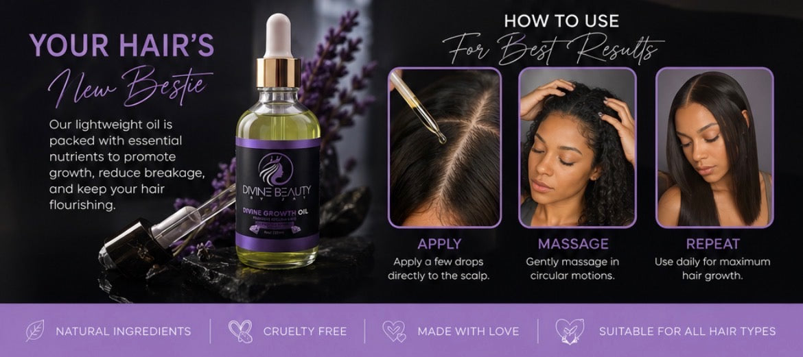 Divine Hair Growth Oil 4oz.